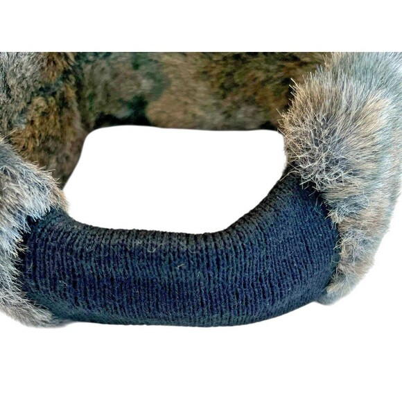 Fur Head Band Unitalla Faux Fox Fur Headband with elastic back Skiing Winter - Picture 4 of 4